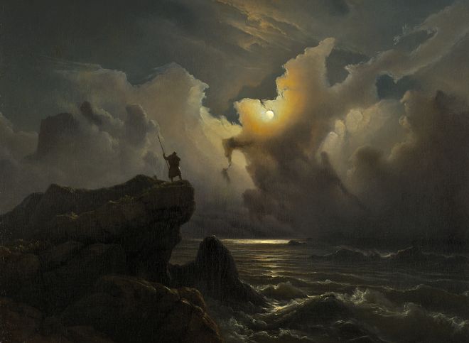 Knud Baade, Szene aus der Ära der norwegischen Sagen, 1850, Sammlung Asbjorn Lunde, New York