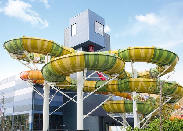 Das „Plopsaqua“ in De Panne, Belgien. Ein ähnliches Bad schwebt den Betreibern auch für den Standort Haßloch vor. Bild: plopsa